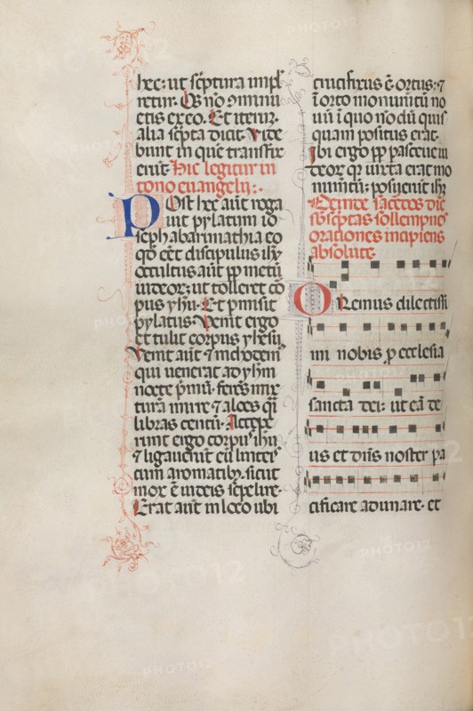 Missale: Fol. 145v: Music for various prayers?, 1469. Creator: Bartolommeo Caporali (Italian, c. 1420-1503).