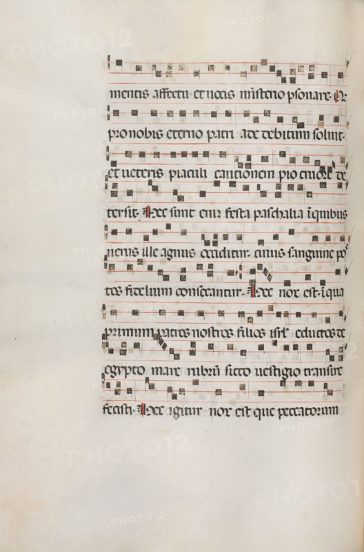 Missale: Fol. 154v: Music for "Exultet", 1469. Creator: Bartolommeo Caporali (Italian, c. 1420-1503).