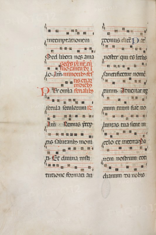 Missale: Fol. 189v: Music for various prayers, 1469. Creator: Bartolommeo Caporali (Italian, c. 1420-1503).
