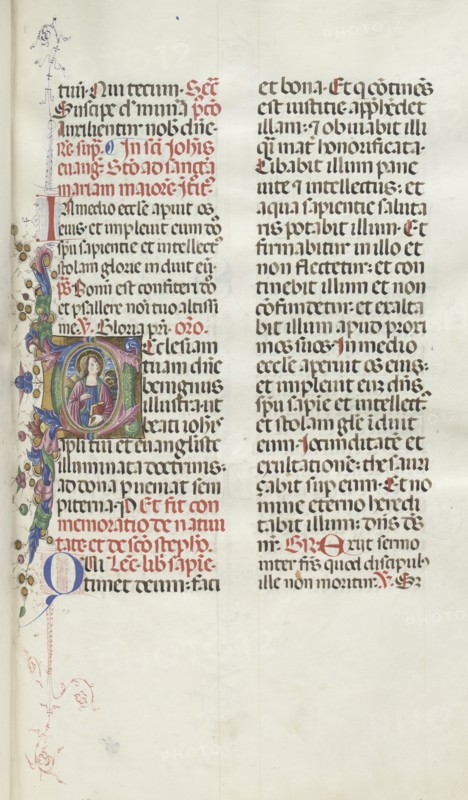 Missale: Fol. 25: Saint John with Eagle, 1469. Creator: Bartolommeo Caporali (Italian, c. 1420-1503).