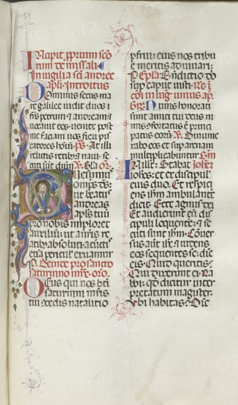 Missale: Fol. 259: Saint Andrew, 1469. Creator: Bartolommeo Caporali (Italian, c. 1420-1503).