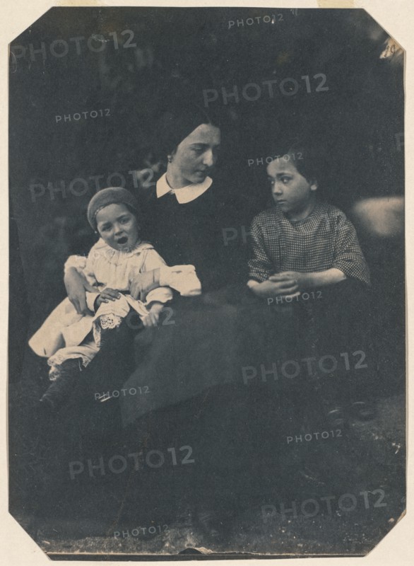 Mother with Two Children, c. 1855. Creator: Jean-Baptist Frénet (French, 1814-1889).