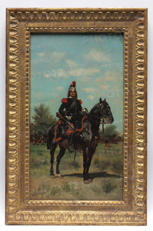 Mounted Dragoon Officer, 1876. Creator: Édouard Detaille (French, 1848-1912).
