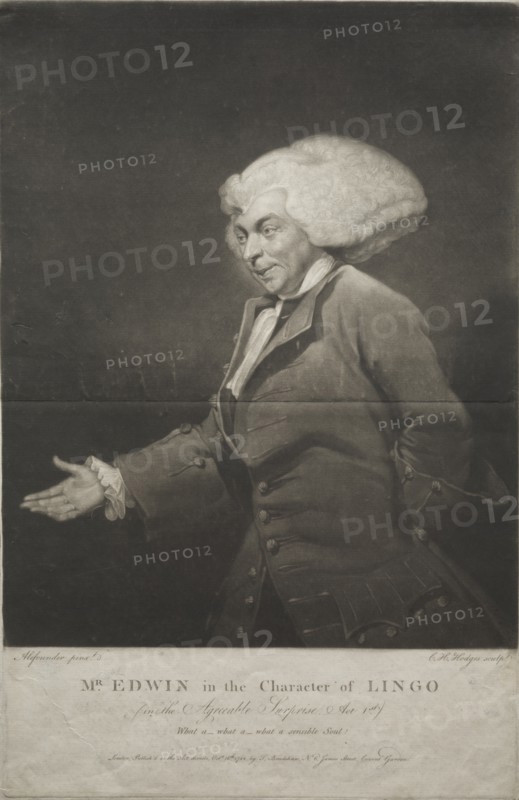 Mr. Edwin in the Character of Lingo, 1784. Creator: Charles Howard Hodges (British, 1764-1837).