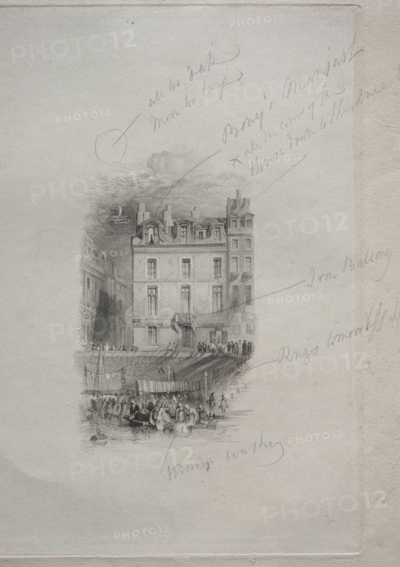 Napoleon's Logement, Quai Conti, 1836. Creator: John Horsburgh (British, 1791-1869).