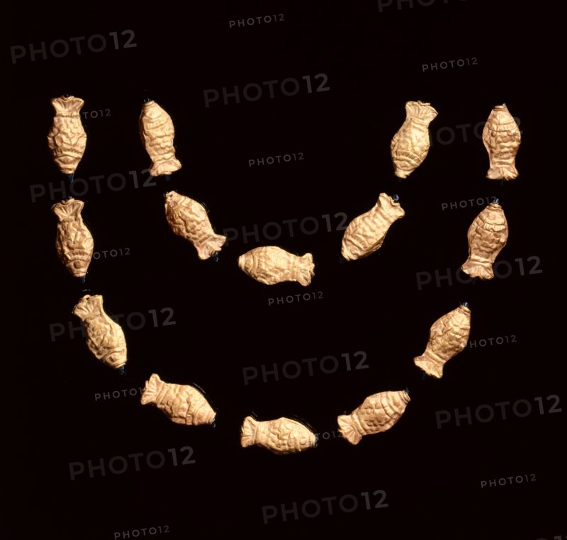 Necklace Beads in the Form of Fish, 185-72 BC. Creator: Unknown.