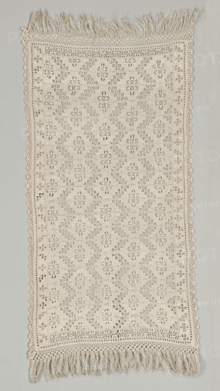 Needlepoint (Cutwork) and Bobbin Lace Table Cover, 16th-17th century. Creator: Unknown.
