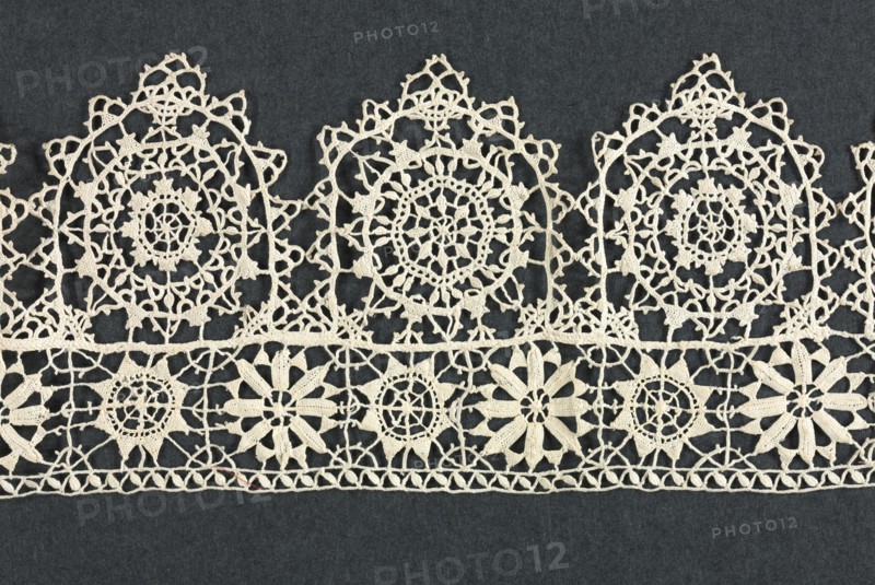 Needlepoint (Reticella) Lace Insertion and Edging, second half of 16th century. Creator: Unknown.