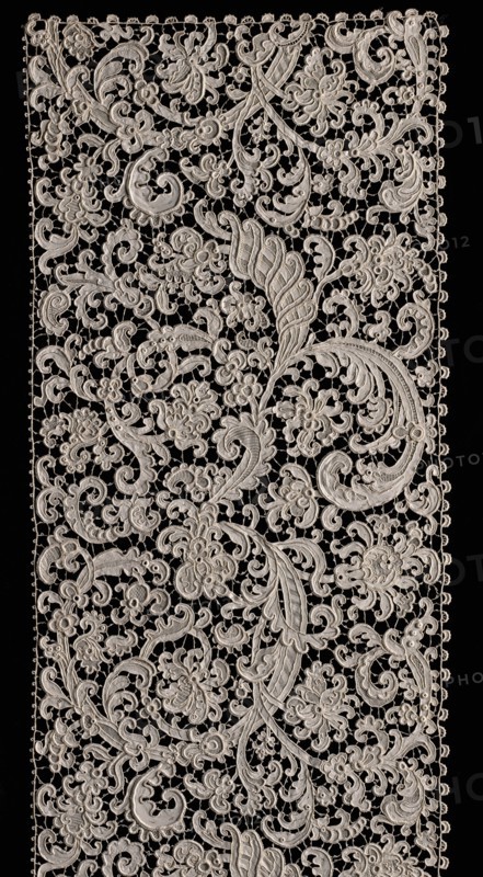 Needlepoint (Venetian Raised Point) Lace Flounce, second half of 17th century. Creator: Unknown.