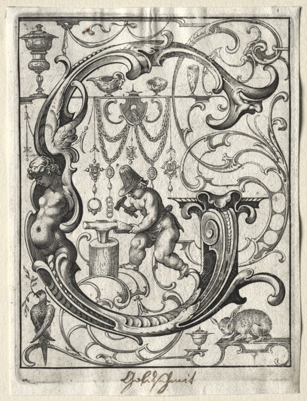 New ABC Booklet: G, 1627. Creator: Lucas Kilian (German, 1579-1637).