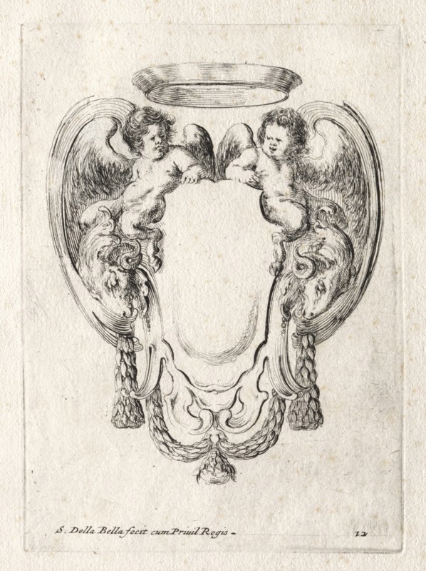 New Model for a Cartouche, 1647. Creator: Stefano Della Bella (Italian, 1610-1664).
