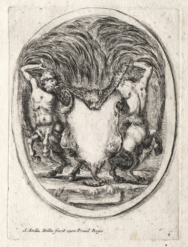 New Model for a Cartouche, 1647. Creator: Stefano Della Bella (Italian, 1610-1664).