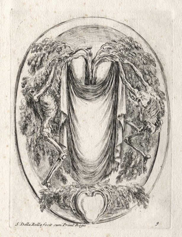 New Model for a Cartouche, 1647. Creator: Stefano Della Bella (Italian, 1610-1664).