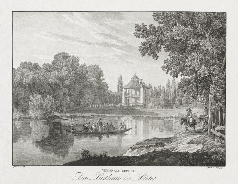 Nieder-oesterreich, Das Lusthaus im Prater. Creator: Jakob Alt (Austrian, 1789-1872).