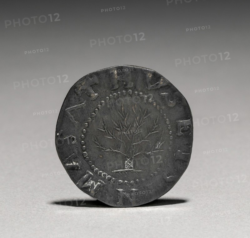 Oak Tree Shilling (obverse), 1652. Creator: John Hull (American, 1624-1683); Robert Sanderson (American, 1609-1693).