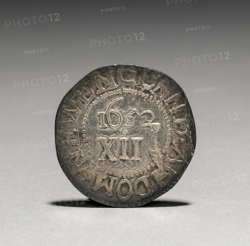 Oak Tree Shilling (reverse), 1652. Creator: John Hull (American, 1624-1683); Robert Sanderson (American, 1609-1693).