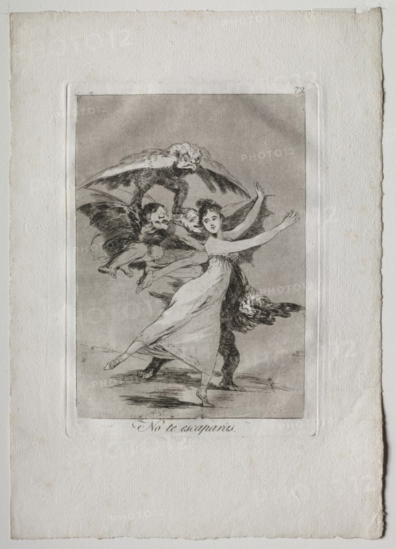 Ochenta Caprichos: You Will Not Escape, 1793-1798. Creator: Francisco de Goya (Spanish, 1746-1828).