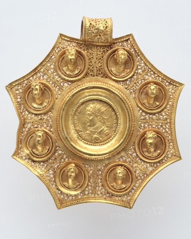 Octagonal Pendant, 324-326. Creator: Unknown.