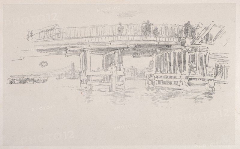 Old Battersea Bridge. Creator: James McNeill Whistler (American, 1834-1903).
