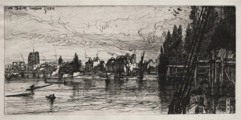Old Chelsea Church, 1865. Creator: Francis Seymour Haden (British, 1818-1910).