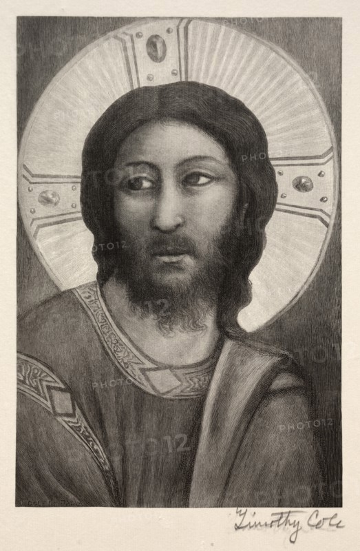 Old Italian Masters: Head of Christ, 1888-1892. Creator: Timothy Cole (American, 1852-1931).