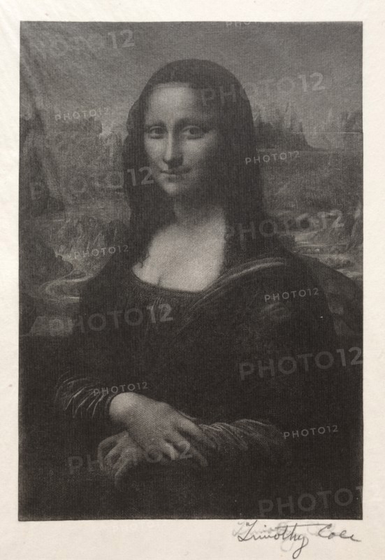 Old Italian Masters: Mona Lisa, 1888-1892. Creator: Timothy Cole (American, 1852-1931).