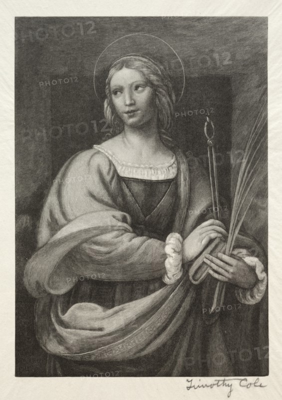 Old Italian Masters: St. Apollonia, 1888-1892. Creator: Timothy Cole (American, 1852-1931).