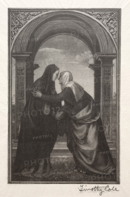 Old Italian Masters: The Visitation, 1888-1892. Creator: Timothy Cole (American, 1852-1931).