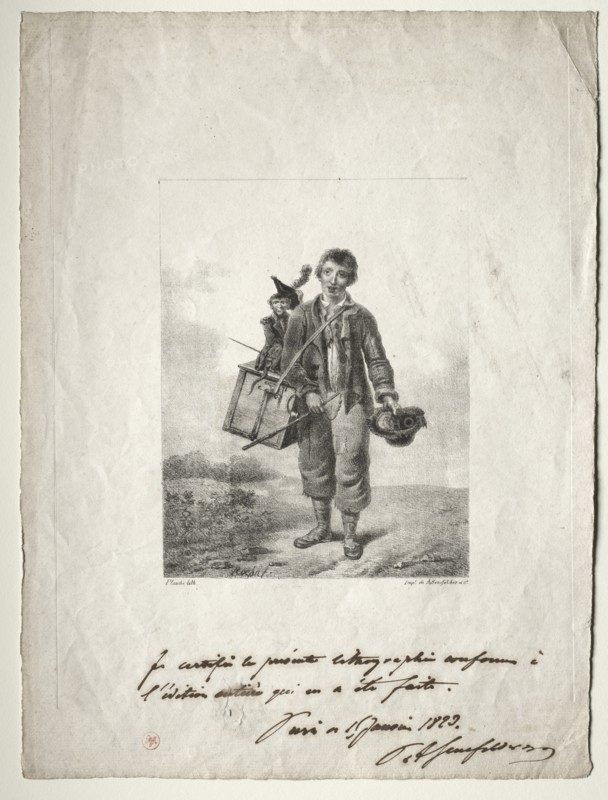 Organ-Grinder Boy. Creator: Alois Senefelder (German, 1771-1834).