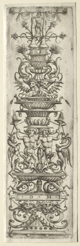 Ornament Fillet with Candelabre-Ornament. Creator: Daniel I Hopfer (German, c. 1470-1536).