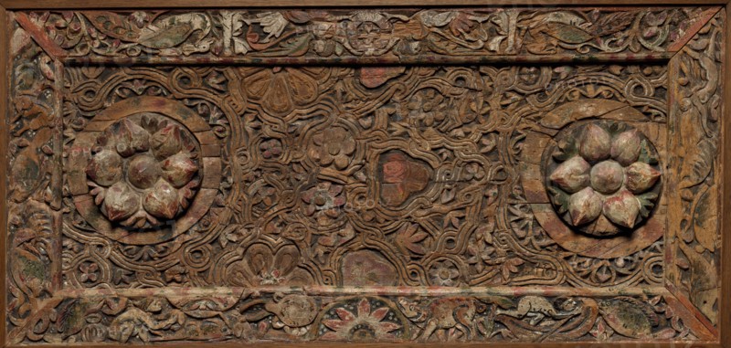Ornamental Panel (from a Ceiling?), 500s (frame) and 700s (central panel). Creator: Unknown.