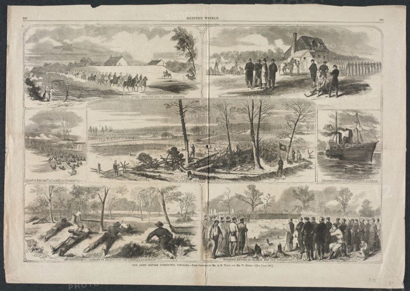 Our Army before Yorktown, Virginia, 1862. Creator: Winslow Homer (American, 1836-1910).