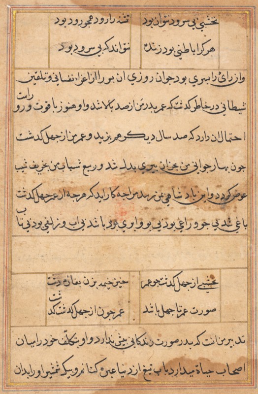Page from Tales of a Parrot (Tuti-nama): text page, c. 1560. Creator: Unknown.