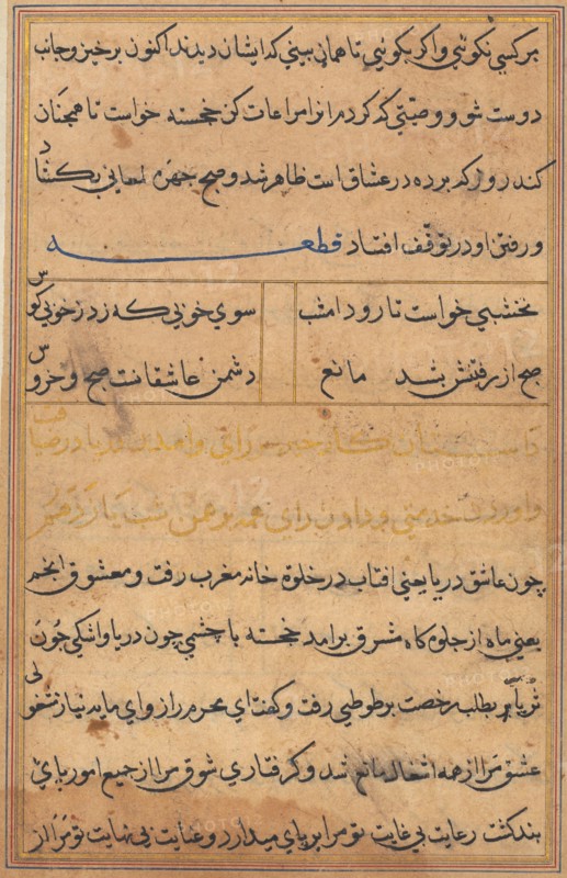 Page from Tales of a Parrot (Tuti-nama): text page, c. 1560. Creator: Unknown.