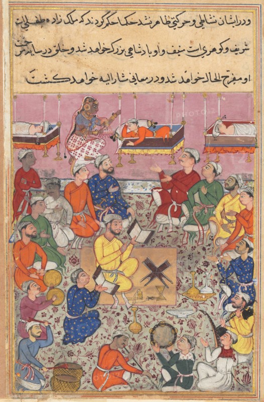 Page from Tales of a Parrot (Tuti-nama): Thirteenth night: The infant son of the king..., c. 1560. Creator: Unknown.