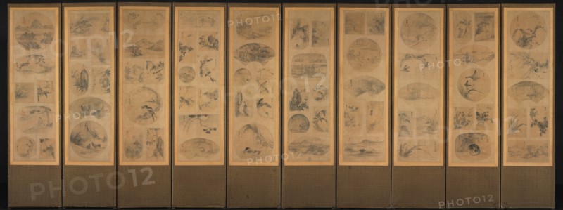 Painting of One Hundred Themes, late 1800s. Creator: Unknown.