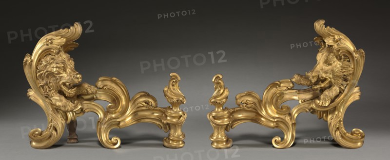 Pair of Andirons (Chenets), 1752. Creator: Jacques Caffieri (French, 1678-1755).
