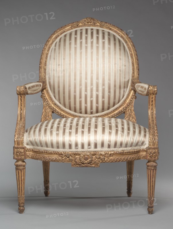 Pair of Armchairs (Fauteuils), c. 1765. Creator: Jean-Baptiste II Tilliard (French, 1797).