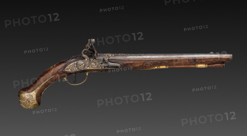 Pair of Flintlock Pistols (2 of 2), early 1700s. Creator: Unknown.