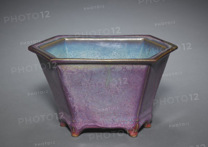 Pair of Hexagonal Flower Pots, 1300s-1400s. Creator: Unknown.