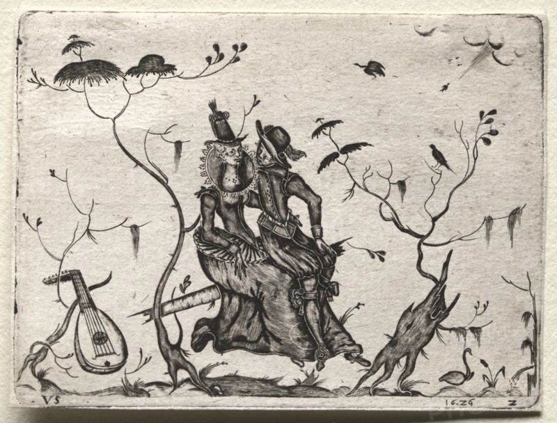 Pair of Lovers, 1626. Creator: Valentin Sezenius (German).