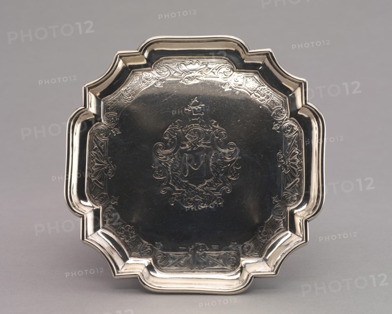 Pair of Salvers, 1740-1750. Creator: Jacob Hurd (American, 1702-1758).