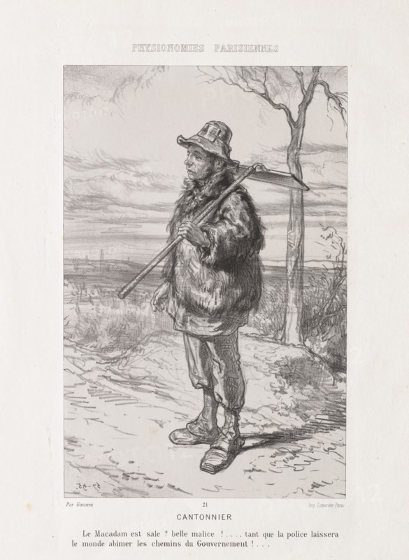 Parsian Physiognomy: Street Sweeper . Creator: Paul Gavarni (French, 1804-1866).