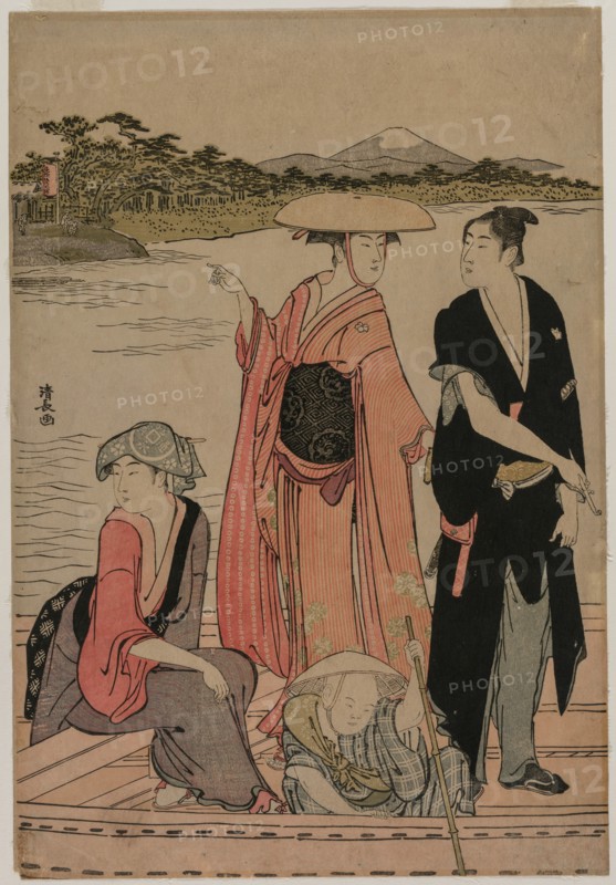 Passengers in a Ferry Boat on the Sumida River, 1784. Creator: Torii Kiyonaga (Japanese, 1752-1815).