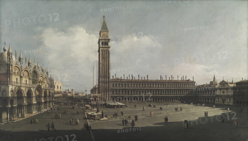 Piazza San Marco, Venice, c. 1740. Creator: Bernardo Bellotto (Italian, 1721-1780), attributed to.