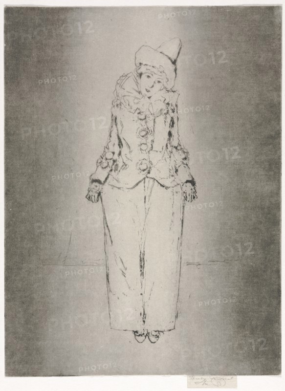 Pierrot en Pied, Portrait of Lady A. C., 1888. Creator: Theodore Roussel (French, 1847-1926).