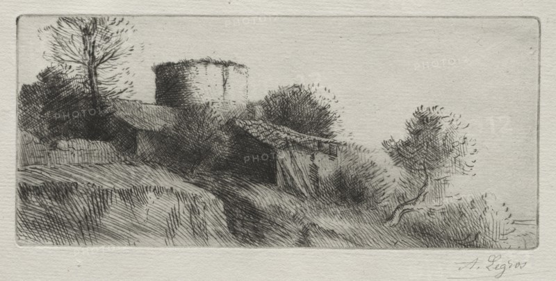 Pigeon Tower. Creator: Alphonse Legros (French, 1837-1911).