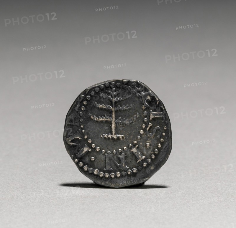 Pine Tree Sixpence (obverse), 1652. Creator: John Hull (American, 1624-1683); Robert Sanderson (American, 1609-1693).