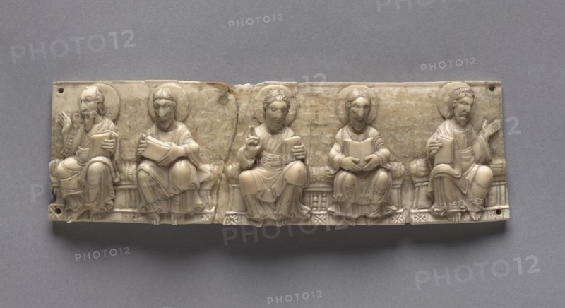 Plaque from a Portable Altar: Christ and the Apostles, 1050-1100. Creator: Unknown.