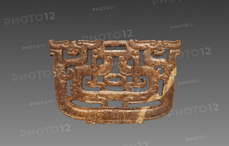 Plaque with Openwork Interlaced Dragons and Birds, 475-221 BC. Creator: Unknown.
